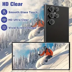 [1+2Pack] Screen Protector + Camera Lens Protector For Samsung Galaxy S25 Ultra S25 Ultra Plus S24 Ultra Plus S23 S22 S21 S20 Ultra Plus FE Note 20 Ultra Tempered Glass Privacy Anti-Spy 9H Hardness