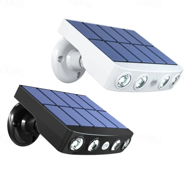 1/2PACK 4000W LED Rotatable Solar Wall Light Outdoor Waterproof Rotatable 270 Wide Angle PIR Human Body Motion Sensor with Bracket Suitable for Garden Path Lighting Street Light