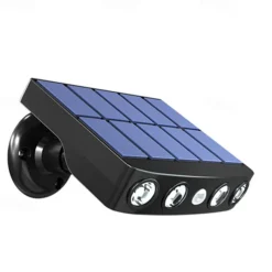 1/2PACK 4000W LED Rotatable Solar Wall Light Outdoor Waterproof Rotatable 270 Wide Angle PIR Human Body Motion Sensor with Bracket Suitable for Garden Path Lighting Street Light