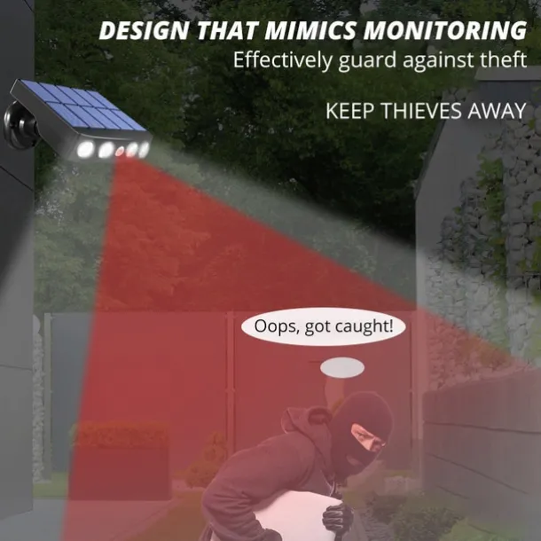 1/2PACK 4000W LED Rotatable Solar Wall Light Outdoor Waterproof Rotatable 270 Wide Angle PIR Human Body Motion Sensor with Bracket Suitable for Garden Path Lighting Street Light