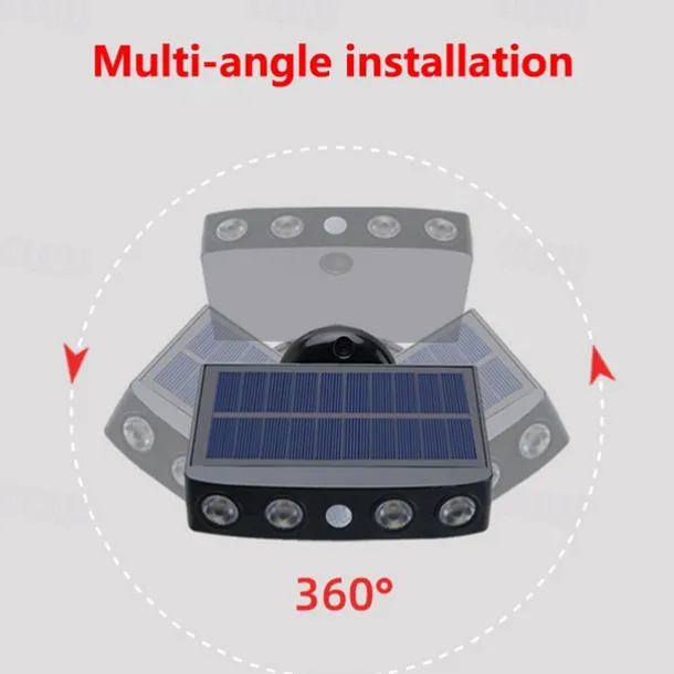 1/2PACK 4000W LED Rotatable Solar Wall Light Outdoor Waterproof Rotatable 270 Wide Angle PIR Human Body Motion Sensor with Bracket Suitable for Garden Path Lighting Street Light