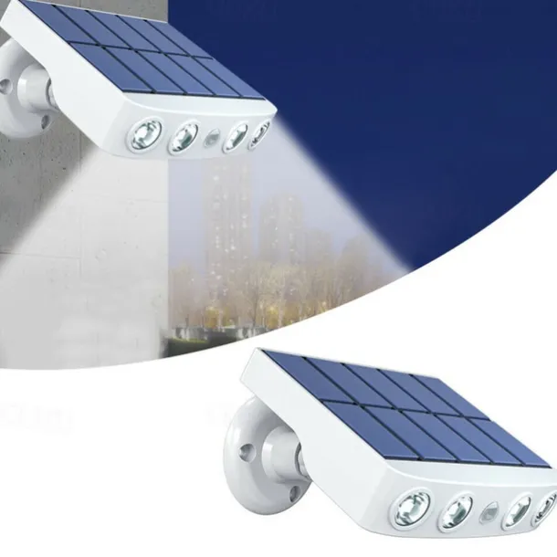 1/2PACK 4000W LED Rotatable Solar Wall Light Outdoor Waterproof Rotatable 270 Wide Angle PIR Human Body Motion Sensor with Bracket Suitable for Garden Path Lighting Street Light