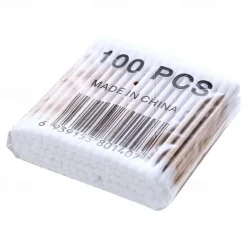 3Packs/300pcs Cotton Swab Double-End Wooden Swab Cotton Swab Cotton Swab Ear Tampon Baseball Makeup Removal Cotton Swab