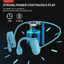 Painless Open Ear Wireless Bluetooth5.2 Headphones Waterproof Sport Earhook Earphone Stereo Hands-free Bluetooth Headset with Microphone for Running Riding Sport Headset