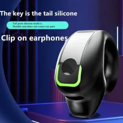 Painless Wear Ear-clip EarphonesTWS Bluetooth5.3 Single Ear Earphone with MicrophoneNoise Cancelling Touch Control Earphones