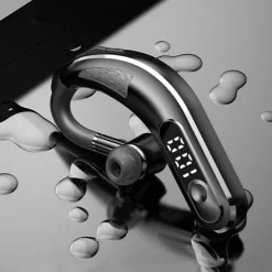 Painless Wear Earhook Bluetooth Earphone Handsfree Wireless Bluetooth Headset Stereo In-Ear Headphone with Mic for Business Driver Trucker Hand-free Calling