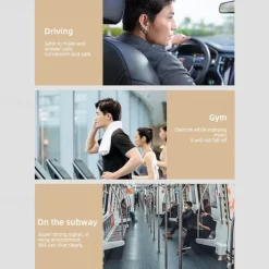 Painless Wear Earhook Bluetooth Earphone Handsfree Wireless Bluetooth Headset Stereo In-Ear Headphone with Mic for Business Driver Trucker Hand-free Calling