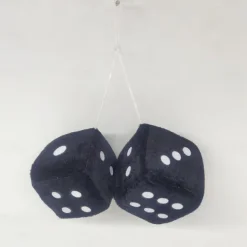 1Pair Car Pendant Interior Hanging Rearview Mirrors Short Plush Fuzzy Dice 2.75inc Plush Car Decorative Hanging Mirror Fuzzy Dice Lucky Hanging Accessories