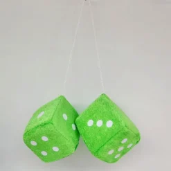 1Pair Car Pendant Interior Hanging Rearview Mirrors Short Plush Fuzzy Dice 2.75inc Plush Car Decorative Hanging Mirror Fuzzy Dice Lucky Hanging Accessories