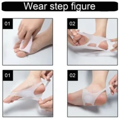 1Pair Orthopedic Silicone Heel Correctors for Flat Feet, Knock Knees, and Arch Support