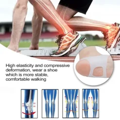 1Pair Orthopedic Silicone Heel Correctors for Flat Feet, Knock Knees, and Arch Support