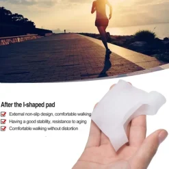 1Pair Orthopedic Silicone Heel Correctors for Flat Feet, Knock Knees, and Arch Support