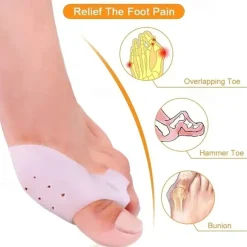 1pair Silicone Toe Corrector Hallux Valgus Buffer Toe Separator For Men And Women