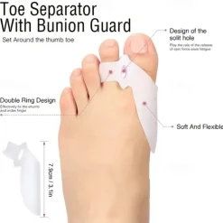 1pair Silicone Toe Corrector Hallux Valgus Buffer Toe Separator For Men And Women