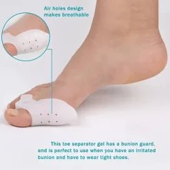 1pair Silicone Toe Corrector Hallux Valgus Buffer Toe Separator For Men And Women