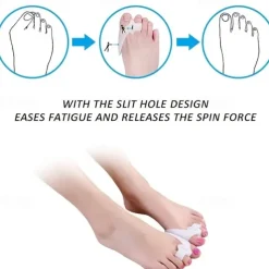 1pair Silicone Toe Corrector Hallux Valgus Buffer Toe Separator For Men And Women