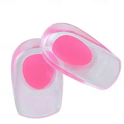 1pair Soft Silicone Gel Insoles For Heel Spurs Pain Relief Foot Cushion Foot Massager Care Heel Cups Shoe Pads Height Increase Insoles