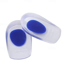 1pair Soft Silicone Gel Insoles For Heel Spurs Pain Relief Foot Cushion Foot Massager Care Heel Cups Shoe Pads Height Increase Insoles