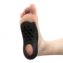 1pair Soft Silicone U-shaped Corrective Insole Plantar Fascia Arch Support Suitable For Flat Feet Correction