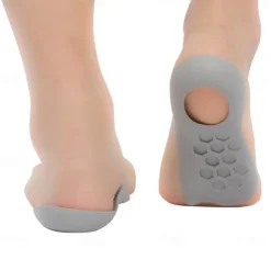 1pair Soft Silicone U-shaped Corrective Insole Plantar Fascia Arch Support Suitable For Flat Feet Correction