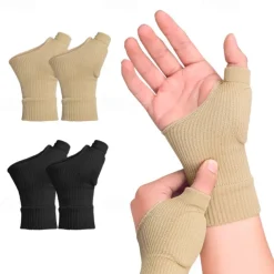 1Pair Unisex Wrist Thumb Support Sleeve Fingerless Wrist Gloves Compression Arthritis Gloves Sports Wrist Support Brace for Fatigue Sports Typing