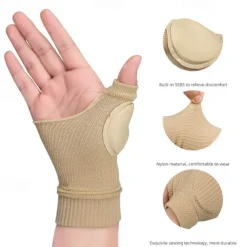 1Pair Unisex Wrist Thumb Support Sleeve Fingerless Wrist Gloves Compression Arthritis Gloves Sports Wrist Support Brace for Fatigue Sports Typing
