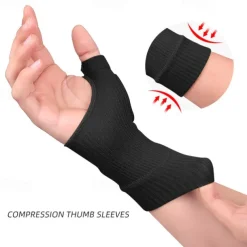 1Pair Unisex Wrist Thumb Support Sleeve Fingerless Wrist Gloves Compression Arthritis Gloves Sports Wrist Support Brace for Fatigue Sports Typing
