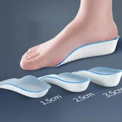 1Pair/pack Invisible Height Increasing Insole Orthopedic Arch Support Insole Soft Elastic Light Weight for Men Women Shoes Pads