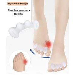 2Pairs Toe Separators Toe Spacers for Women Men to Correct Bunion, Relieve Feet Pain, Foot Alignment, Toe Straighteners for Hammertoes