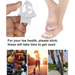 2Pairs Toe Separators Toe Spacers for Women Men to Correct Bunion, Relieve Feet Pain, Foot Alignment, Toe Straighteners for Hammertoes