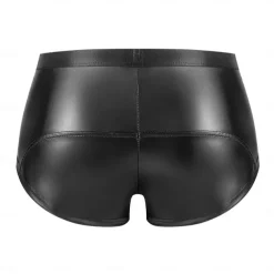 Pants Boxer Briefs Underwear Carnival Costume Men's Zipper Front Shiny Metallic Sexy Costume Spandex Costume for Performance Club Pole Dance Halloween Carnival Masquerade Adults'