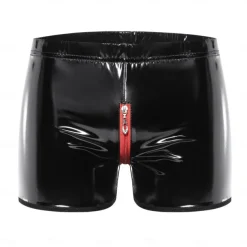 Pants Boxer Briefs Underwear Carnival Costume Men's Zipper Front Shiny Metallic Zipper Up Spandex Costume for Performance Club Pole Dance Halloween Carnival Masquerade Adults'