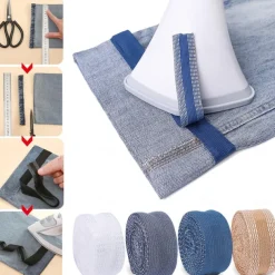 Pants Edge Shorten Self-Adhesive Stickers, 3.28ft Trousers DIY Sewing Fabric Supplies