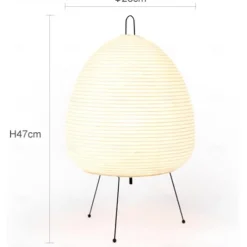 Paper Lamp Modern Retro Desk Lamp Japanese Design Paper Lampshade LED Rice Paper Desk Lamp Homestay Bedroom Living Room/Restaurant Decoration Home Study Desk Lamp 110-240V