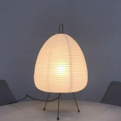 Paper Lamp Modern Retro Desk Lamp Japanese Design Paper Lampshade LED Rice Paper Desk Lamp Homestay Bedroom Living Room/Restaurant Decoration Home Study Desk Lamp 110-240V