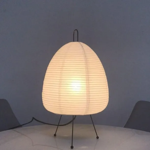 Paper Lamp Modern Retro Desk Lamp Japanese Design Paper Lampshade LED Rice Paper Desk Lamp Homestay Bedroom Living Room/Restaurant Decoration Home Study Desk Lamp 110-240V