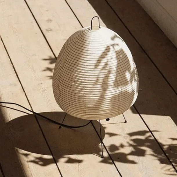 Paper Lamp Modern Retro Desk Lamp Japanese Design Paper Lampshade LED Rice Paper Desk Lamp Homestay Bedroom Living Room/Restaurant Decoration Home Study Desk Lamp 110-240V