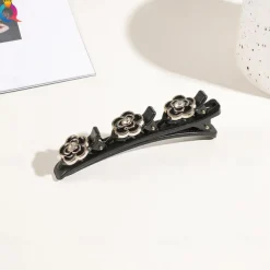 parkling Crystal Stone Braided Hair Clips with 3 Small Clips Pearl shaped hairpin duckbill clipBraided Hair Clip with Rhinestones for Women/Girls