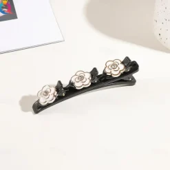 parkling Crystal Stone Braided Hair Clips with 3 Small Clips Pearl shaped hairpin duckbill clipBraided Hair Clip with Rhinestones for Women/Girls