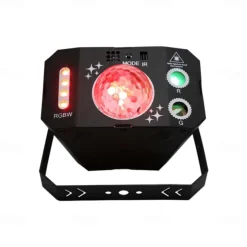 Party Light Indoor Disco Ball Light – Sound Activated DJ LED Stage Lights with Pattern Projection & Remote Control, Perfect Gift for Parties and Events