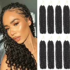 Passion Twist Hair 12 Inch Water Wave Crochet Hair for Black Women Short Passion Twist Crochet Hair for Butterfly Locs 8 Packs Bob Spring Twist Hair Synthetic Curly Crochet Passion Twist Braiding Hair