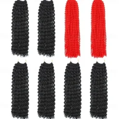 Passion Twist Hair 12 Inch Water Wave Crochet Hair for Black Women Short Passion Twist Crochet Hair for Butterfly Locs 8 Packs Bob Spring Twist Hair Synthetic Curly Crochet Passion Twist Braiding Hair
