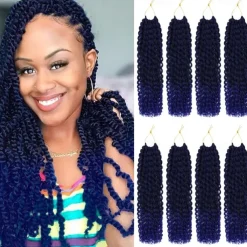 Passion Twist Hair 12 Inch Water Wave Crochet Hair for Black Women Short Passion Twist Crochet Hair for Butterfly Locs 8 Packs Bob Spring Twist Hair Synthetic Curly Crochet Passion Twist Braiding Hair