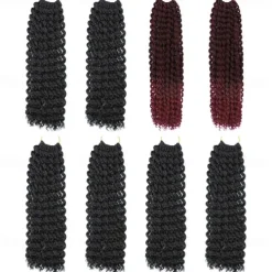 Passion Twist Hair 12 Inch Water Wave Crochet Hair for Black Women Short Passion Twist Crochet Hair for Butterfly Locs 8 Packs Bob Spring Twist Hair Synthetic Curly Crochet Passion Twist Braiding Hair