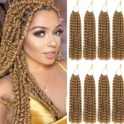 Passion Twist Hair 12 Inch Water Wave Crochet Hair for Black Women Short Passion Twist Crochet Hair for Butterfly Locs 8 Packs Bob Spring Twist Hair Synthetic Curly Crochet Passion Twist Braiding Hair