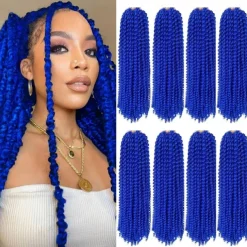 Passion Twist Hair 12 Inch Water Wave Crochet Hair for Black Women Short Passion Twist Crochet Hair for Butterfly Locs 8 Packs Bob Spring Twist Hair Synthetic Curly Crochet Passion Twist Braiding Hair