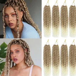 Passion Twist Hair 12 Inch Water Wave Crochet Hair for Black Women Short Passion Twist Crochet Hair for Butterfly Locs 8 Packs Bob Spring Twist Hair Synthetic Curly Crochet Passion Twist Braiding Hair
