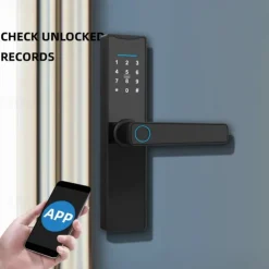 Password Lock Household Wooden Door Fingerprint Lock Anti-theft Door Electronic Lock Tuya Smart Door Lock