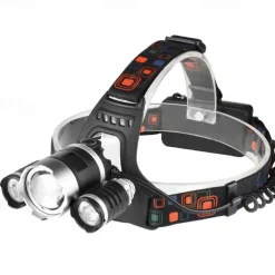 Pathfinder IR Sensor LED Headlight Headlamp Head Flashlight Torch Zoomable 12000 Lumen T6 Rechargeable Forehead Lamp Light Fishing