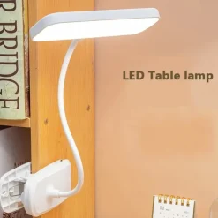 1pc 360° Flexible Study with Clamp Desk Lamp Foldable Bedside Night Light for Bedroom Study Reading Office Work LED Touch Eye Protection Learning Sleeping and Dedicated Desk Lamps Eye Protection Foldable